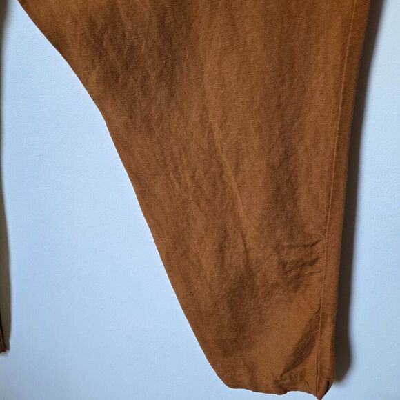 EUC A NEW DAY LINEN BLEND TAN SOFT PANTS SIZE M - Picture 9 of 16